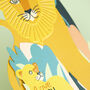 Cute 3D Fold Out 'Love You Dad' Lion And Cub Card, thumbnail 2 of 3
