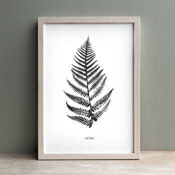 Personalised Fern Leaf Monoprint Fine Art Print, 5 of 12