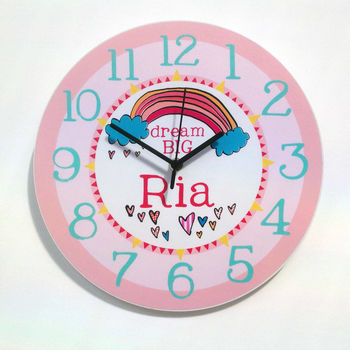Personalised Wall Clock For New Baby, 5 of 7