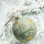 Personalised Hand Painted Green Christmas Bauble, thumbnail 3 of 5