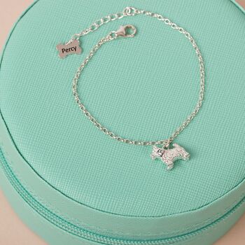 Personalised Westie Silver Chain Bracelet, 2 of 7