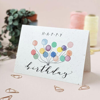 Watercolour Balloons Birthday Card, 2 of 2