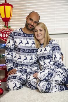 Christmas Pyjamas Family Matching Navy, 3 of 9