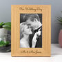 Personalised Any Message 6x4 Portrait Wooden Photo Frame, thumbnail 1 of 4