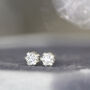 Tiny White Diamond Stud Earrings Silver Or Gold, thumbnail 2 of 12