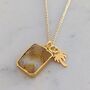 The Duo Citrine Necklace, 18ct Gold Plated, thumbnail 5 of 12