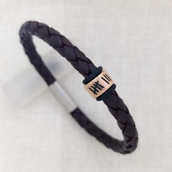 Leather Bracelet, 8th Anniversary Bronze Gift, 2 of 6
