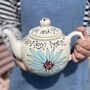 Personalised Hand Painted Dahlia Flower Teapot, thumbnail 1 of 6