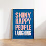 Shiny Happy People Laughing Music Gift Family Print, thumbnail 3 of 4