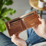 Leather Wallet With Internal Zip Pocket, thumbnail 1 of 9