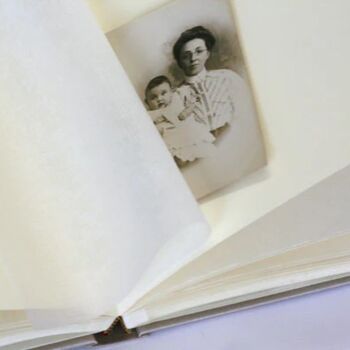 Personalised Hand Bound Woven Cloth Photo Album, 8 of 9