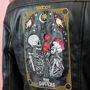 Cropped Tarot Card Black Leather Jacket, thumbnail 5 of 10