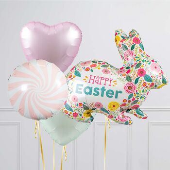 Candy Swirl Garden Floral Easter Bunny Balloon Package, 2 of 4