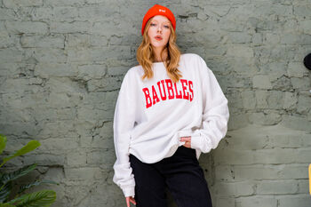 Unisex 'Baubles' Christmas Jumper Sweatshirt, 10 of 12