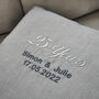 Personalised Silver Anniversary Embroidered Cushion, thumbnail 9 of 10
