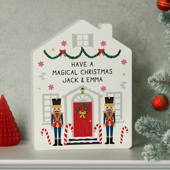 Personalised Nutcracker Christmas House Ornament, 3 of 4