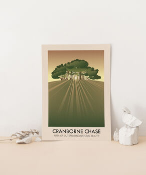 Cranbourne Chase Aonb Travel Poster Art Print, 3 of 8