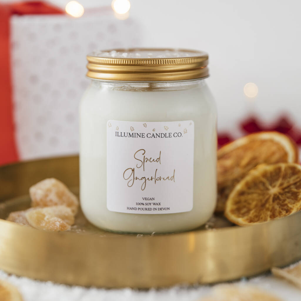 Spiced Gingerbread Soy Wax Candle By Illumine Candle Co.