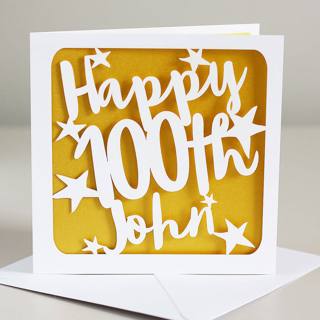 Personalised 100th Birthday Card By Whole In The Middle ...
