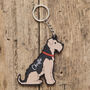 Airedale / Welsh Terrier Keyring Personalised Option, thumbnail 1 of 4