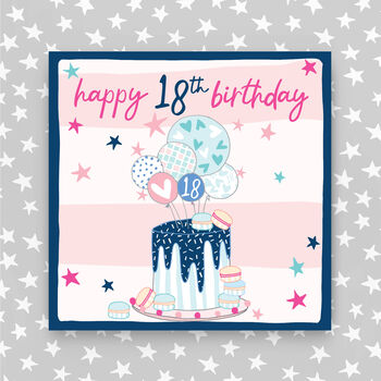 18th Birthday Card Cake Theme Boy/Girl, 2 of 2