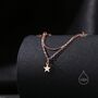 Double Layer Tiny Star Charm Necklace, thumbnail 6 of 10