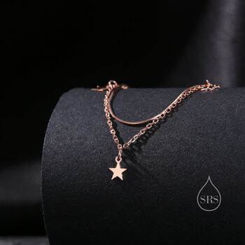 Double Layer Tiny Star Charm Necklace, 6 of 10