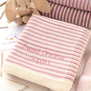 Baby Girl Dainty Stripe Blanket, 2 of 12