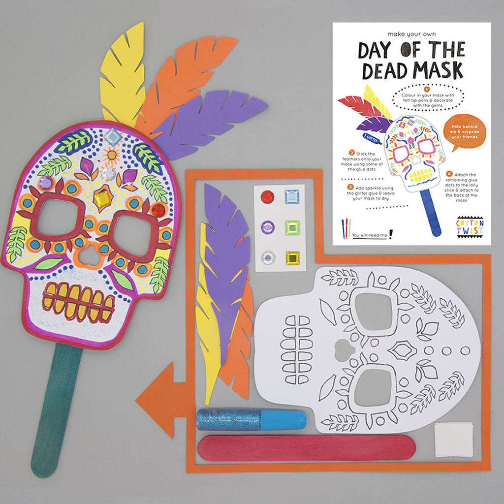 make your own day of the dead mask kit by cotton twist ...
