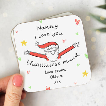 Personalised Christmas Mug 'Nanny Love You This Much', 4 of 5