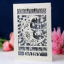 Personalised Papercut Over The Moon Card, thumbnail 4 of 6