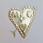 Handmade Personalised Gold Foil Engagement Heart Card, thumbnail 7 of 11