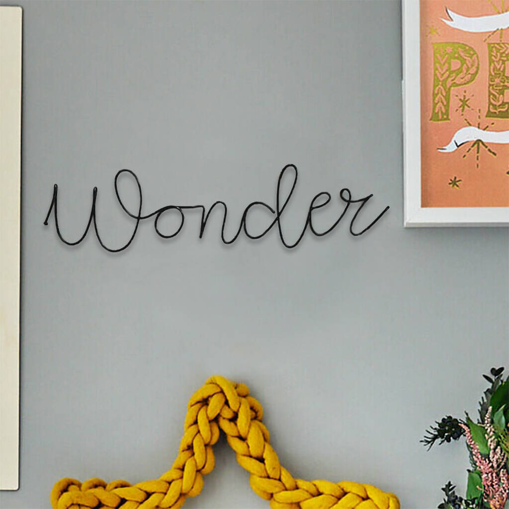 'Wonder' Wire Word Art, 1 of 2