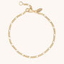Figaro Chain Bracelet In Silver Or Gold Vermeil, thumbnail 3 of 5