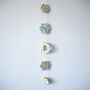 Clay Decoupage Flower Mobile With Letter, thumbnail 2 of 5