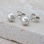 Recycled Sterling Silver Nugget Stud Earrings, thumbnail 2 of 8
