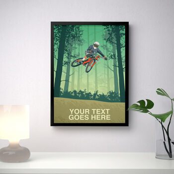 Personalised Mountain Bike Trail Jump Poster, 2 of 6