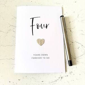 Linen Family Photo Album with Contemporary Font