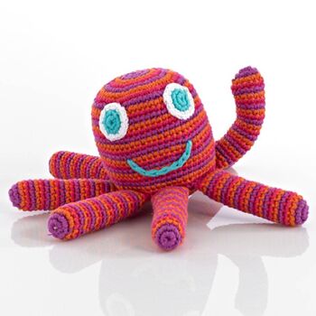 Handmade Octopus Hot Pink Fair Trade Toy, 2 of 2