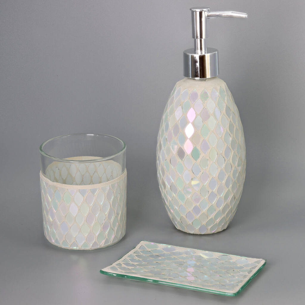 G Decor Three Piece Verona Mosaic Mermaid Bathroom Set By G Decor