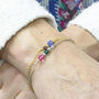 Mother And Child Beaded Birthstone Chain Bracelet, thumbnail 1 of 9