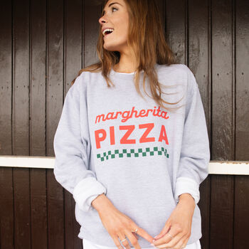 Margherita Pizza Women’s Slogan Sweatshirt, 3 of 3