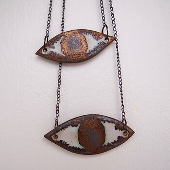 Handmade Ceramic Eye Pendant Necklace, 11 of 11