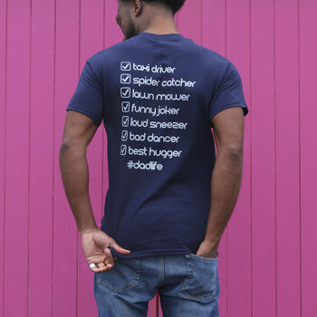 Personalised Year 'Dadlife' Back Print Mens Tshirt, 2 of 8