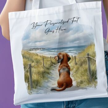 Personalised Dachshund Dog Beach Walk Collection, 8 of 9