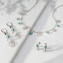 Lakshmi Turquoise Drop Earrings Silver Or Gold Plated, thumbnail 8 of 10