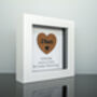 Personalised 3rd Leather Anniversary Frame Gift Faux Leather Heart, thumbnail 3 of 4