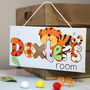 Personalised Jungle Tiger Canvas Sign, thumbnail 3 of 12