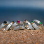 May Birthstone Ring Emerald In Textured Sterling Silver And 9ct Gold, thumbnail 7 of 8