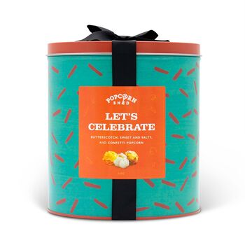 Let's Celebrate Gourmet Popcorn Gift Tin, 2 of 7